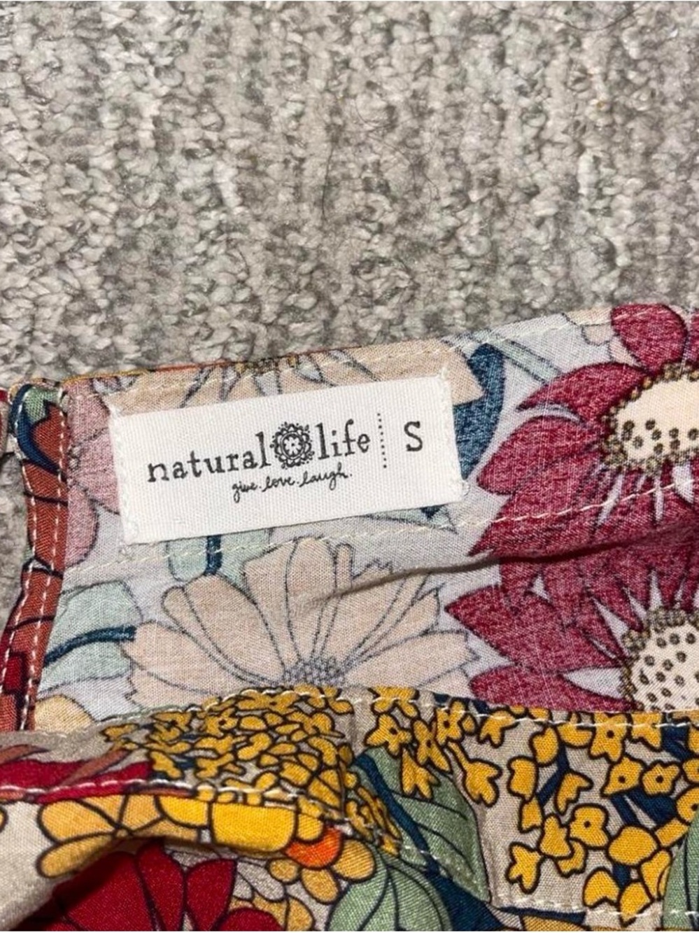 NATURAL LIFE Floral Tiered Mini Mini in Mustard, Orange & Red - Picture 2 of 2
